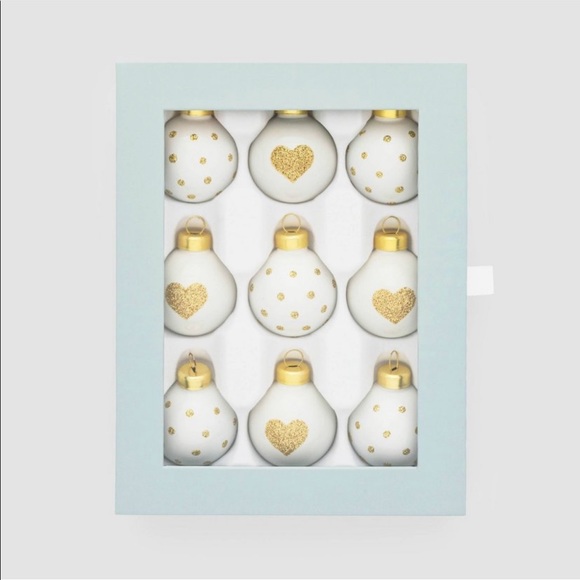 sugar paper Other - Sugar Paper White & Gold mini Glass ornaments